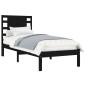 Giroletto Nero in Legno Massello 75x190 cm 2FT6 Small Single Giroletto Nero in Legno Massello 75x190 cm 2FT6 Small Single