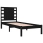 Giroletto Nero in Legno Massello 75x190 cm 2FT6 Small Single Giroletto Nero in Legno Massello 75x190 cm 2FT6 Small Single