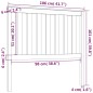Testiera per Letto Miele 106x6x101 cm in Legno Massello di Pino