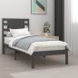 Giroletto Grigio in Legno Massello 90x190 cm 3FT Single Giroletto Grigio in Legno Massello 90x190 cm 3FT Single