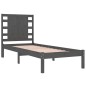 Giroletto Grigio in Legno Massello 90x190 cm 3FT Single Giroletto Grigio in Legno Massello 90x190 cm 3FT Single