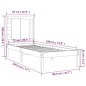 Giroletto Miele in Legno Massello 75x190 cm 2FT6 Small Single Giroletto Miele in Legno Massello 75x190 cm 2FT6 Small Single
