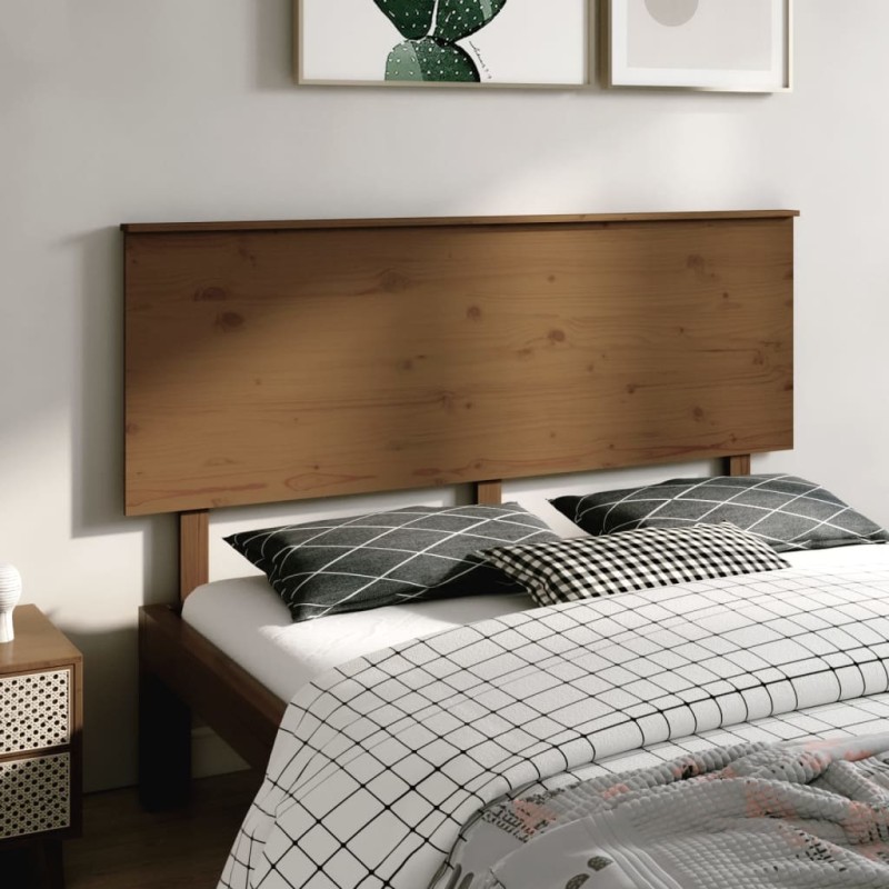 Testiera per Letto Miele 164x6x82,5cm in Legno Massello di Pino Testiera per Letto Miele 164x6x82,5cm in Legno Massello di Pino