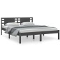 Giroletto Grigio in Legno Massello 150x200 cm 5FT King Size Giroletto Grigio in Legno Massello 150x200 cm 5FT King Size