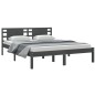 Giroletto Grigio in Legno Massello 150x200 cm 5FT King Size Giroletto Grigio in Legno Massello 150x200 cm 5FT King Size
