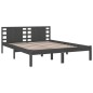 Giroletto Grigio in Legno Massello 150x200 cm 5FT King Size Giroletto Grigio in Legno Massello 150x200 cm 5FT King Size