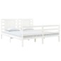 Giroletto Bianco Legno Massello Pino 180x200 cm 6FT Super King Giroletto Bianco Legno Massello Pino 180x200 cm 6FT Super King