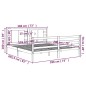 Giroletto Bianco Legno Massello Pino 180x200 cm 6FT Super King Giroletto Bianco Legno Massello Pino 180x200 cm 6FT Super King