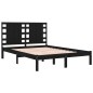 Giroletto Nero in Legno Massello 120x190 cm 4FT Small Double Giroletto Nero in Legno Massello 120x190 cm 4FT Small Double