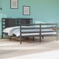 Giroletto Grigio in Legno Massello Pino 135x190 cm 4FT6 Double