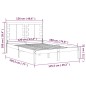 Giroletto Miele in Legno Massello 120x190 cm 4FT Small Double Giroletto Miele in Legno Massello 120x190 cm 4FT Small Double