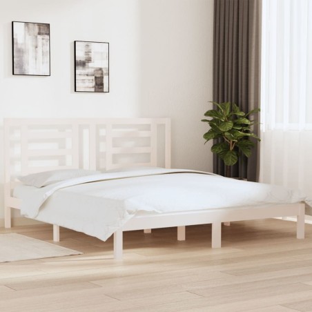 Giroletto Bianco in Legno Massello 180x200 cm 6FT Super King