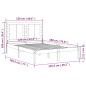 Giroletto in Legno Massello 120x190 cm 4FT Small Double Giroletto in Legno Massello 120x190 cm 4FT Small Double