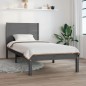 Giroletto Grigio in Legno Massello 90x190 cm 3FT Single Giroletto Grigio in Legno Massello 90x190 cm 3FT Single