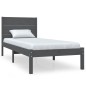 Giroletto Grigio in Legno Massello 90x190 cm 3FT Single Giroletto Grigio in Legno Massello 90x190 cm 3FT Single