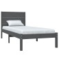 Giroletto Grigio in Legno Massello 90x190 cm 3FT Single Giroletto Grigio in Legno Massello 90x190 cm 3FT Single