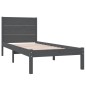 Giroletto Grigio in Legno Massello 90x190 cm 3FT Single Giroletto Grigio in Legno Massello 90x190 cm 3FT Single
