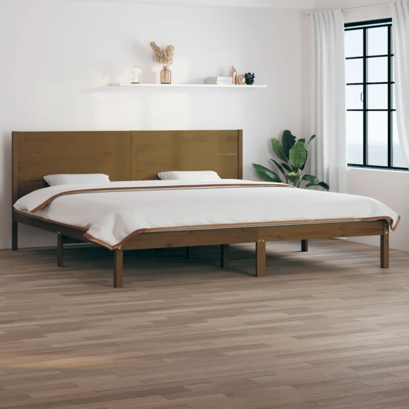 Giroletto Miele in Legno Massello 180x200 cm 6FT Super King Giroletto Miele in Legno Massello 180x200 cm 6FT Super King