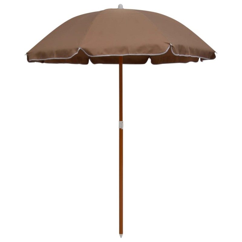 Ombrellone con Palo in Acciaio 180 cm Grigio Talpa Ombrellone con Palo in Acciaio 180 cm Grigio Talpa
