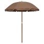 Ombrellone con Palo in Acciaio 180 cm Grigio Talpa Ombrellone con Palo in Acciaio 180 cm Grigio Talpa