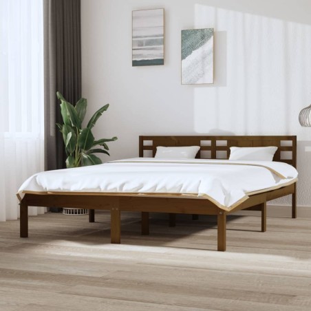 Giroletto Miele in Legno Massello 150x200 cm 5FT King Size