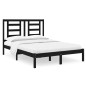 Giroletto Nero in Legno Massello 120x190 cm 4FT Small Double