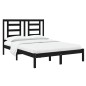 Giroletto Nero in Legno Massello 120x190 cm 4FT Small Double