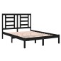 Giroletto Nero in Legno Massello 120x190 cm 4FT Small Double