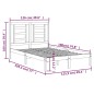 Giroletto Nero in Legno Massello 120x190 cm 4FT Small Double