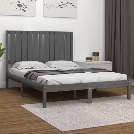 Giroletto Grigio in Legno Massello 120x190 cm 4FT Small Double