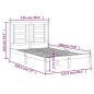 Giroletto Miele in Legno Massello 120x190 cm 4FT Small Double Giroletto Miele in Legno Massello 120x190 cm 4FT Small Double