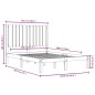 Giroletto in Legno Massello 120x190 cm 4FT Small Double Giroletto in Legno Massello 120x190 cm 4FT Small Double