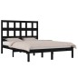 Giroletto Nero in Legno Massello 180x200 cm 6FT Super King Giroletto Nero in Legno Massello 180x200 cm 6FT Super King