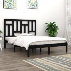 Giroletto Nero in Legno Massello 120x190 cm 4FT Small Double