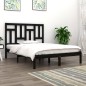 Giroletto Nero in Legno Massello 120x190 cm 4FT Small Double Giroletto Nero in Legno Massello 120x190 cm 4FT Small Double