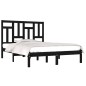 Giroletto Nero in Legno Massello 120x190 cm 4FT Small Double Giroletto Nero in Legno Massello 120x190 cm 4FT Small Double