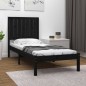 Giroletto Nero in Legno Massello 75x190 cm 2FT6 Small Single Giroletto Nero in Legno Massello 75x190 cm 2FT6 Small Single