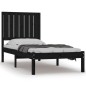 Giroletto Nero in Legno Massello 75x190 cm 2FT6 Small Single Giroletto Nero in Legno Massello 75x190 cm 2FT6 Small Single