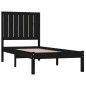 Giroletto Nero in Legno Massello 75x190 cm 2FT6 Small Single Giroletto Nero in Legno Massello 75x190 cm 2FT6 Small Single