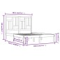 Giroletto Grigio Legno Massello Pino 180x200 cm 6FT Super King