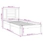 Giroletto Miele in Legno Massello 75x190 cm 2FT6 Small Single Giroletto Miele in Legno Massello 75x190 cm 2FT6 Small Single