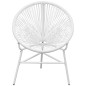 vidaXL Sedia da Giardino Acapulco in Polyrattan Bianco vidaXL Sedia da Giardino Acapulco in Polyrattan Bianco