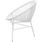 vidaXL Sedia da Giardino Acapulco in Polyrattan Bianco vidaXL Sedia da Giardino Acapulco in Polyrattan Bianco