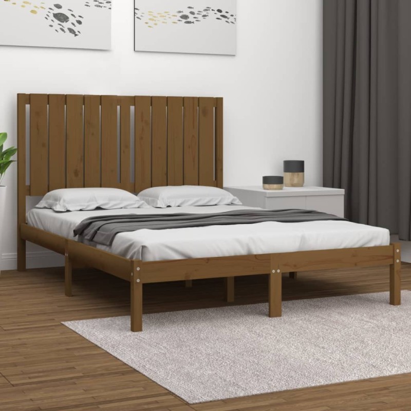 Giroletto Miele in Legno Massello 120x190 cm 4FT Small Double Giroletto Miele in Legno Massello 120x190 cm 4FT Small Double
