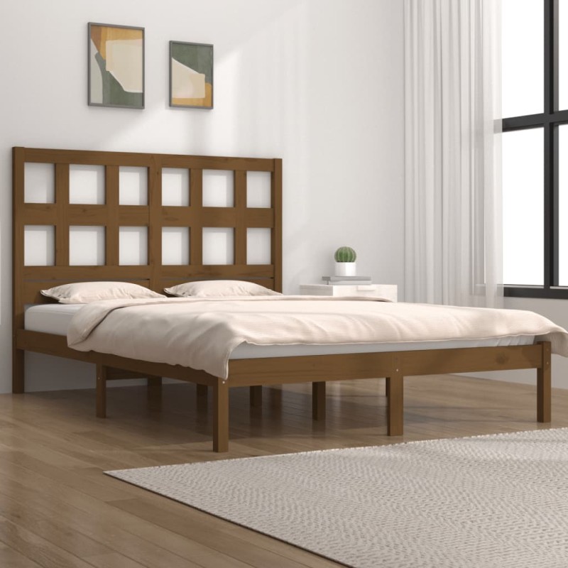 Giroletto Miele in Legno Massello Pino 150x200 cm 5FT King Size Giroletto Miele in Legno Massello Pino 150x200 cm 5FT King Size
