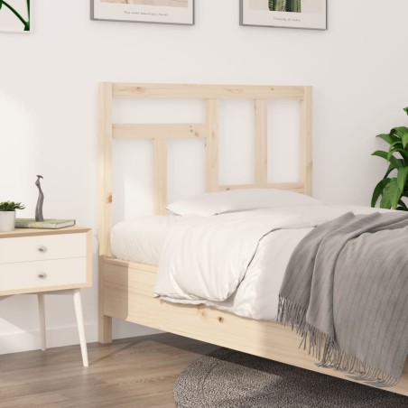 Testiera per Letto 105,5x4x100 cm in Legno Massello di Pino