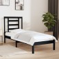 Giroletto Nero in Legno Massello 75x190 cm 2FT6 Small Single Giroletto Nero in Legno Massello 75x190 cm 2FT6 Small Single