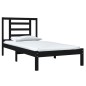 Giroletto Nero in Legno Massello 75x190 cm 2FT6 Small Single Giroletto Nero in Legno Massello 75x190 cm 2FT6 Small Single