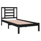 Giroletto Nero in Legno Massello 75x190 cm 2FT6 Small Single Giroletto Nero in Legno Massello 75x190 cm 2FT6 Small Single