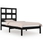 Giroletto Nero in Legno Massello 75x190 cm 2FT6 Small Single Giroletto Nero in Legno Massello 75x190 cm 2FT6 Small Single